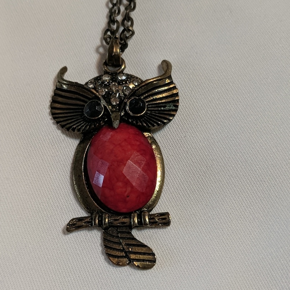 Red Owl Pendant